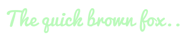 Image with Font Color BBFABB and Background Color FFFFFF